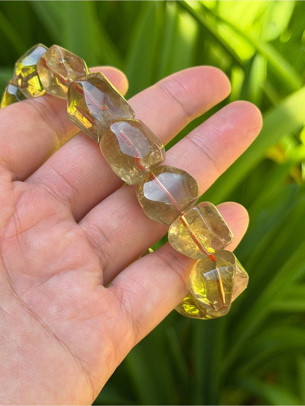 14mm free form smoky citrine bracelet 7.5 Inches 2511 - Picture 8 of 8